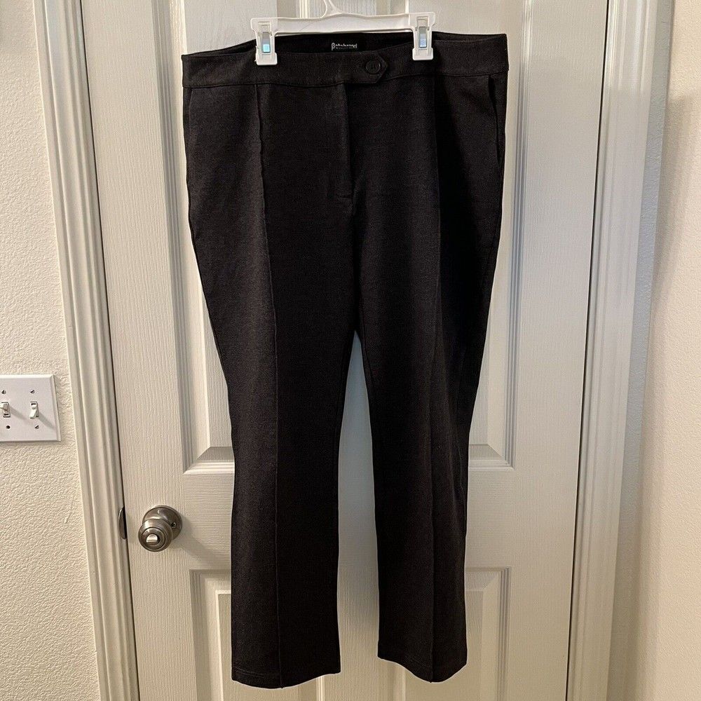 Betabrand Dress Pant Crop Yoga Pants Gray W0940 Women's Size 14